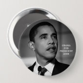 OBAMA VOOR BUTTON PRESIDENT 2008 (Voorkant /achterkant)