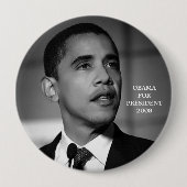 OBAMA VOOR BUTTON PRESIDENT 2008 (Voorkant)