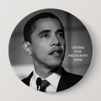 OBAMA VOOR BUTTON PRESIDENT 2008