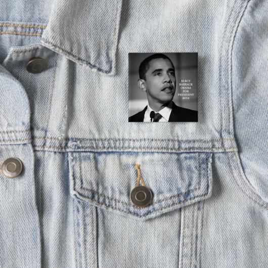 OBAMA VOOR BUTTON PRESIDENT 2012 (In situ)