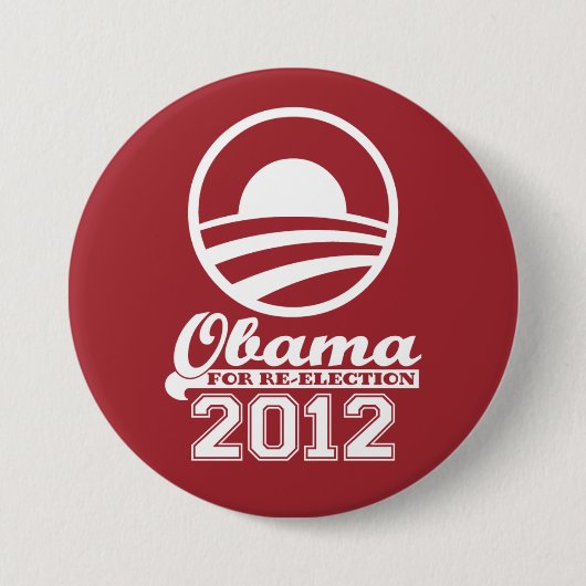 OBAMA voor de Button van de herverkiezingscampagne (Voorkant)