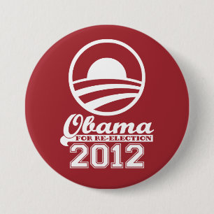 OBAMA voor de Button van de herverkiezingscampagne