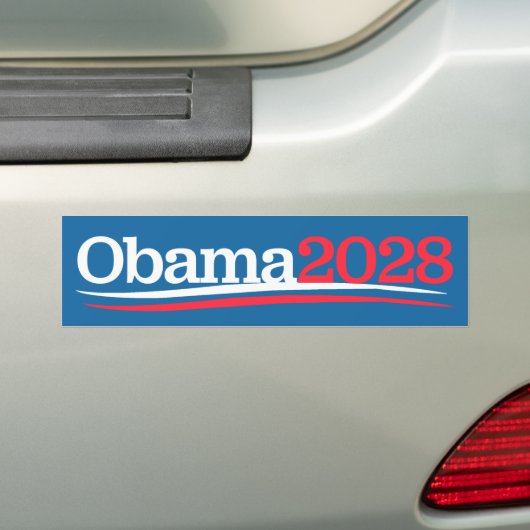 Obama voor de derde keer 2028 bumpersticker (Op auto)