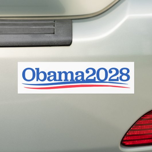 Obama voor de derde keer 2028 bumpersticker (Op auto)