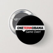Obama voor één termijn - spel over ronde button 5,7 cm (Voorkant /achterkant)
