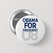 OBAMA voor President 08 - Button (Voorkant /achterkant)