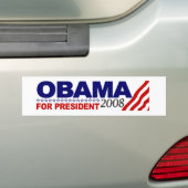 Obama voor President 2008 Bumpersticker (Op auto)
