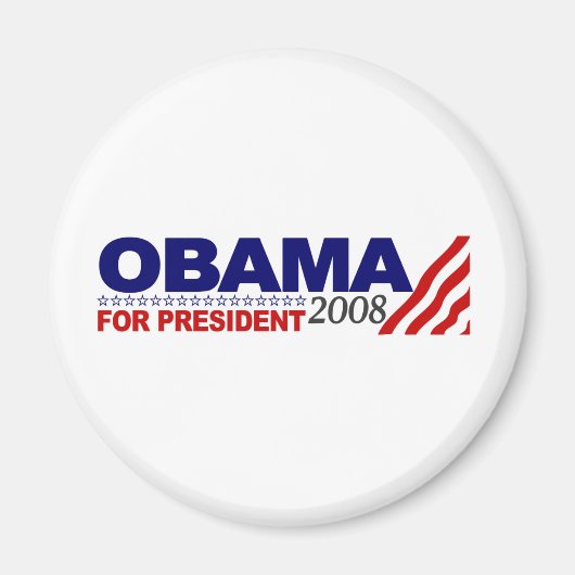 Obama voor President 2008 Magneet (Voorkant)