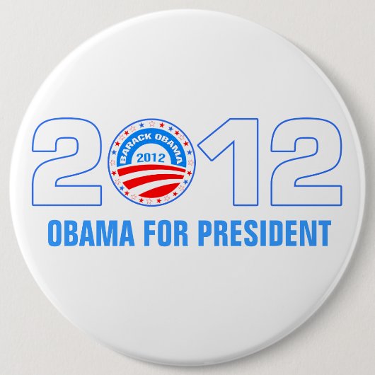 Obama voor President 2012 Ronde Button 6,0 Cm (Voorkant)