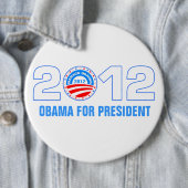 Obama voor President 2012 Ronde Button 6,0 Cm (In situ)