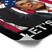 Obama voor President 2028 Amerikaanse vlag Obama 2 Poster (Hoek)