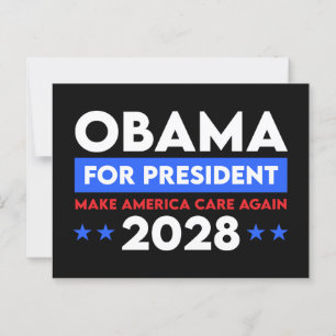 Obama voor President 2028 maakt Amerika weer zorgz Briefkaart