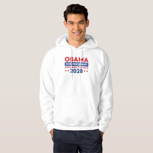 Obama voor President 2028 maakt Amerika weer zorgz Hoodie (Voorkant volledig)