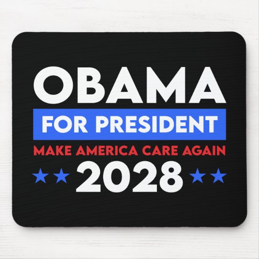 Obama voor President 2028 maakt Amerika weer zorgz Muismat (Voorkant)