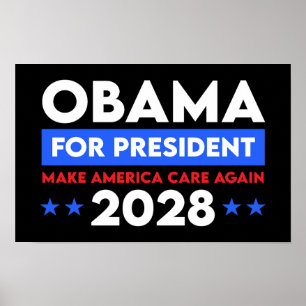 Obama voor President 2028 maakt Amerika weer zorgz Poster