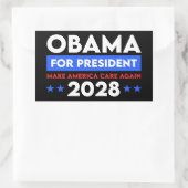 Obama voor President 2028 maakt Amerika weer zorgz Rechthoekige Sticker (Tas)