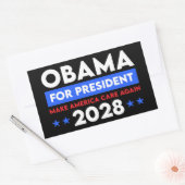 Obama voor President 2028 maakt Amerika weer zorgz Rechthoekige Sticker (Envelop)