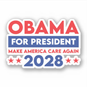 Obama voor President 2028 maakt Amerika weer zorgz Sticker