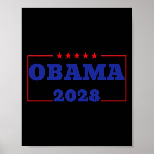 Obama voor President 2028 Obama 2028 48ste Premium Poster (Voorkant)