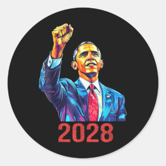 Obama voor President 2028 Obama 2028 4 Ronde Sticker