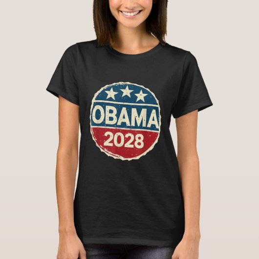 Obama voor President 2028 Obama 2028 T-shirt (Voorkant)