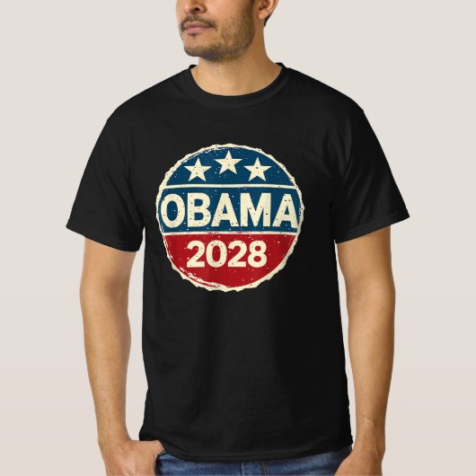 Obama voor President 2028 Obama 2028 T-shirt (Voorkant)