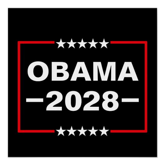 Obama voor President 2028 Perfect Poster (Voorkant)