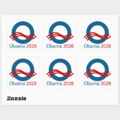 Obama voor President 2028 Vierkante Sticker (Vel)