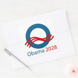 Obama voor President 2028 Vierkante Sticker