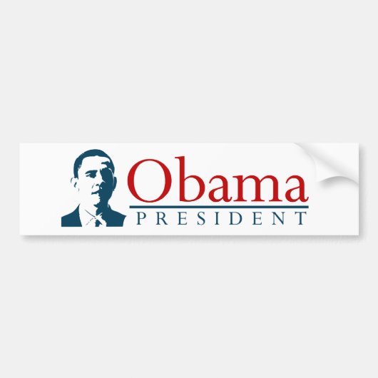 Obama voor President Bumpersticker (Voorkant)