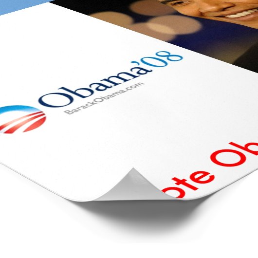 Obama voor President Poster (Hoek)