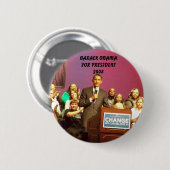 OBAMA VOOR PRESIDENT RONDE BUTTON 5,7 CM (Voorkant /achterkant)