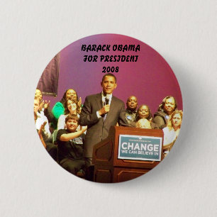 OBAMA VOOR PRESIDENT RONDE BUTTON 5,7 CM