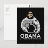 Obama voor President van de Ruimte Briefkaart (Voorkant / Achterkant)