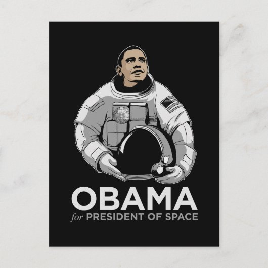 Obama voor President van de Ruimte Briefkaart (Voorkant)