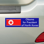 Obama voor President van Noord-Korea Bumpersticker (Op auto)