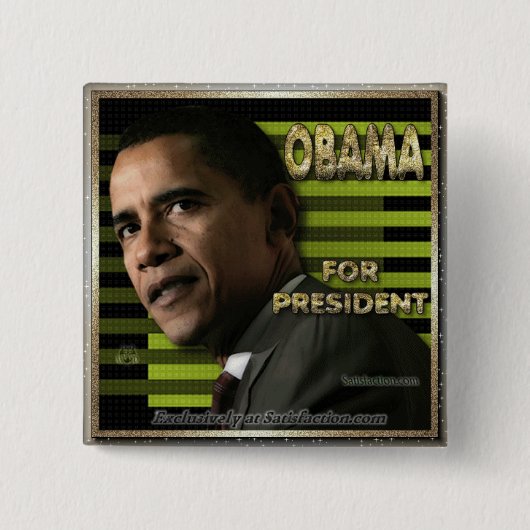 Obama voor prez vierkante button 5,1 cm (Voorkant)