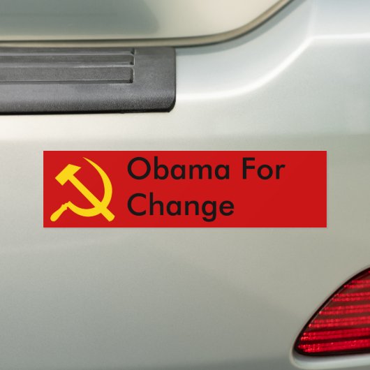 Obama voor verandering bumpersticker (Op auto)