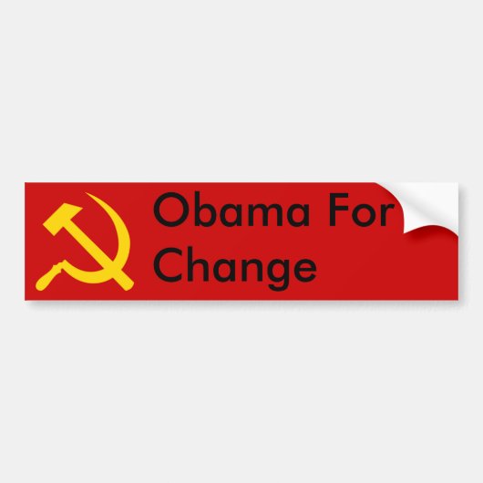 Obama voor verandering bumpersticker (Voorkant)