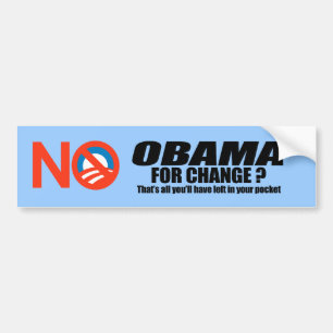 Obama voor verandering - dat is alles wat je nog h bumpersticker
