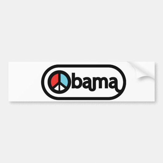 Obama voor vrede bumpersticker (Voorkant)