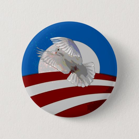 Obama-vredesknop Ronde Button 5,7 Cm (Voorkant)