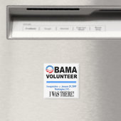 Obama Vrijwilligersmagneet (wit) Magneet (Insitu (Vaatwasser))