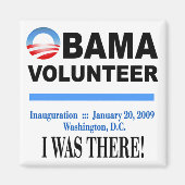Obama Vrijwilligersmagneet (wit) Magneet (Voorkant)