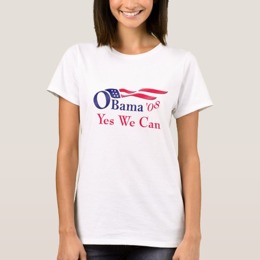 Obama vrouwen Ja, we kunnen T-Shirt (Voorkant)