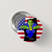 Obama vs Amerika! Ronde Button 3,2 Cm (Voorkant /achterkant)
