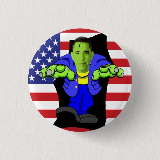 Obama vs Amerika! Ronde Button 3,2 Cm (Voorkant)