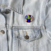 Obama vs Amerika! Ronde Button 3,2 Cm (In situ)