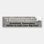 Obama vs Big Foot copy Bumpersticker (Voorkant)