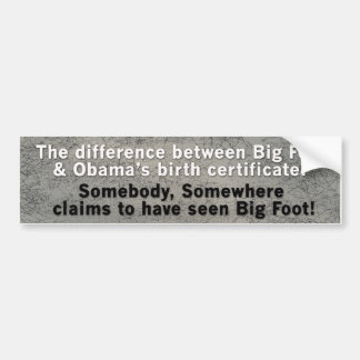 Obama vs Big Foot copy Bumpersticker